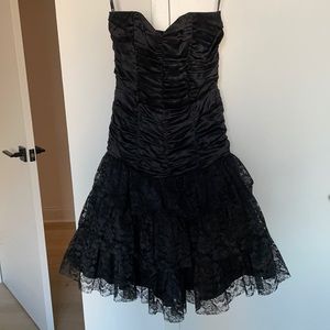 Betsey Johnson Silk and Lace Strapless Dress